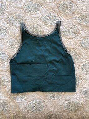 Athleta Ribbed Teal Cropped Tank